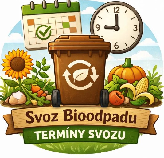 Jarní svoz biologicky rozložitelného odpadu ze zahrad v osadě Podlevín